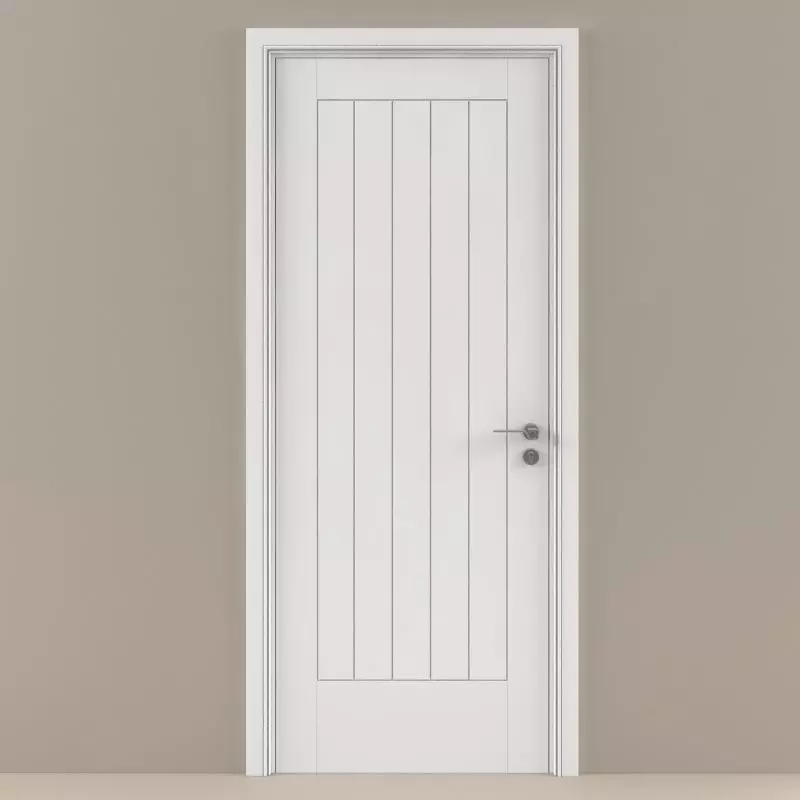Jeld-Wen Internal White Moulded Newark Woodgrain Door 3D model_0