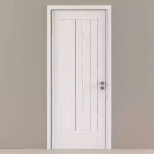 Jeld-Wen Internal White Moulded Newark Woodgrain Door 3D model