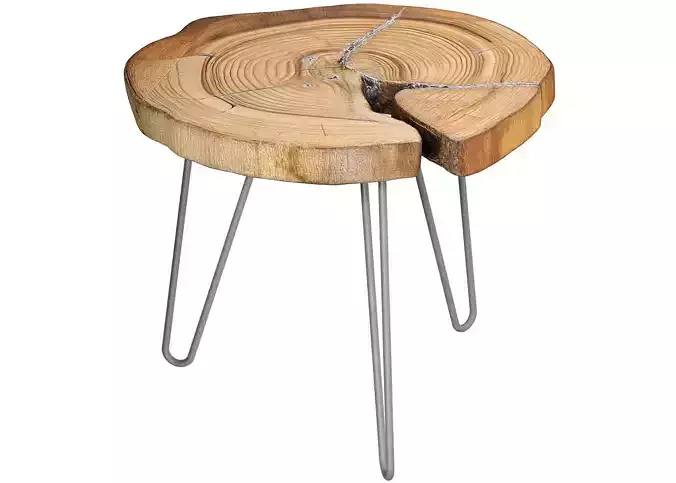 Eco Loft style coffee Table  wood Rustic made from cut solid