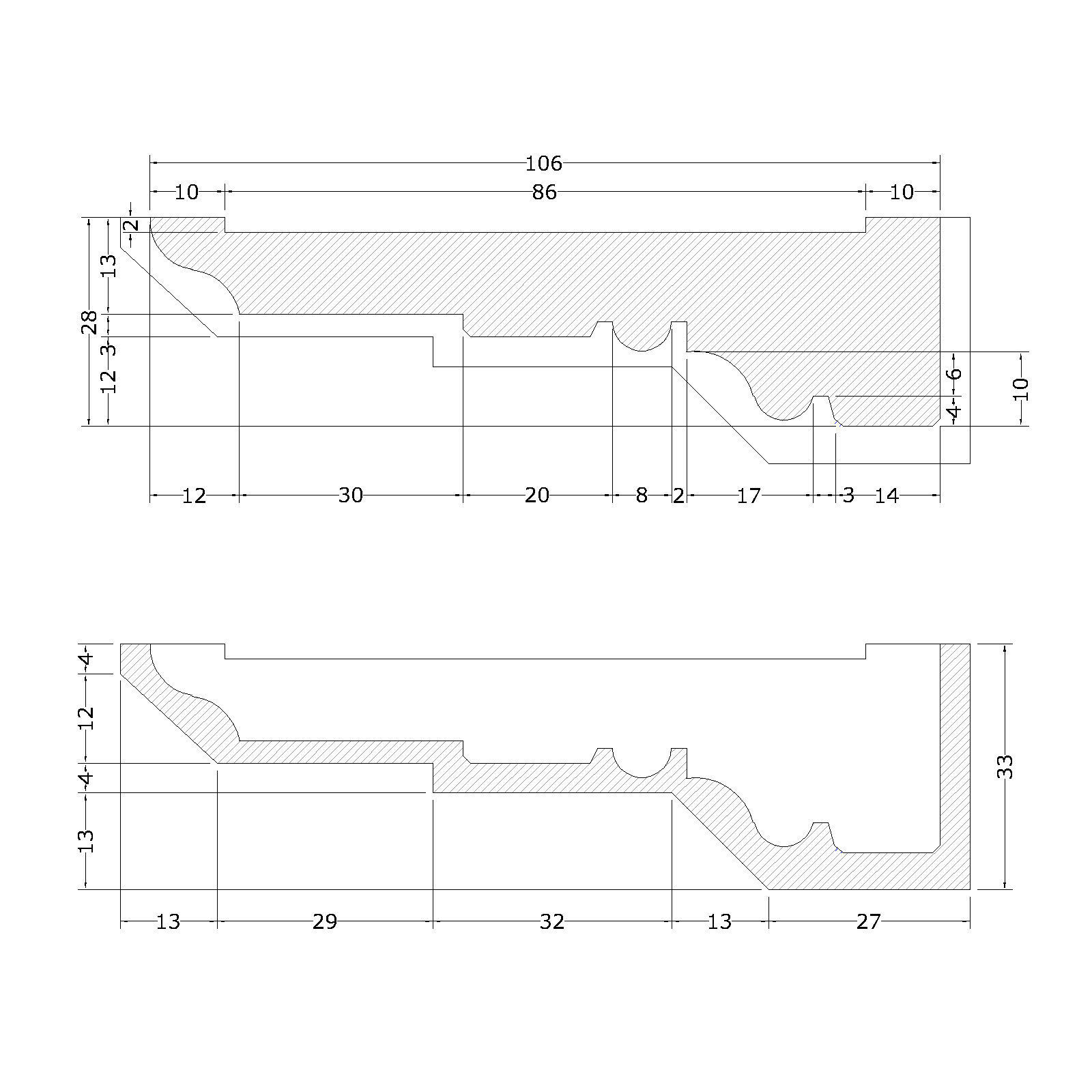 Classic door with gold patina 3D model_5