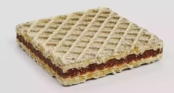 Biscuit V1 - Crispy Chocolate Filled Wafer 3D model 2