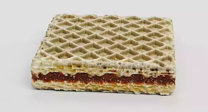 Biscuit V1 - Crispy Chocolate Filled Wafer 3D model 5