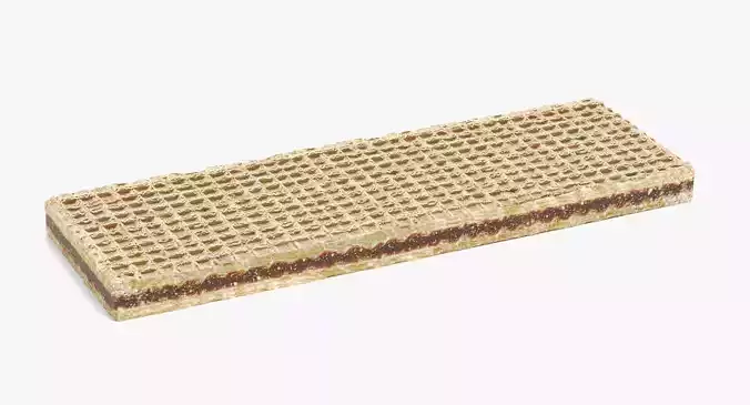 Biscuit V2 - Crispy Chocolate Filled Wafer 3D model 3