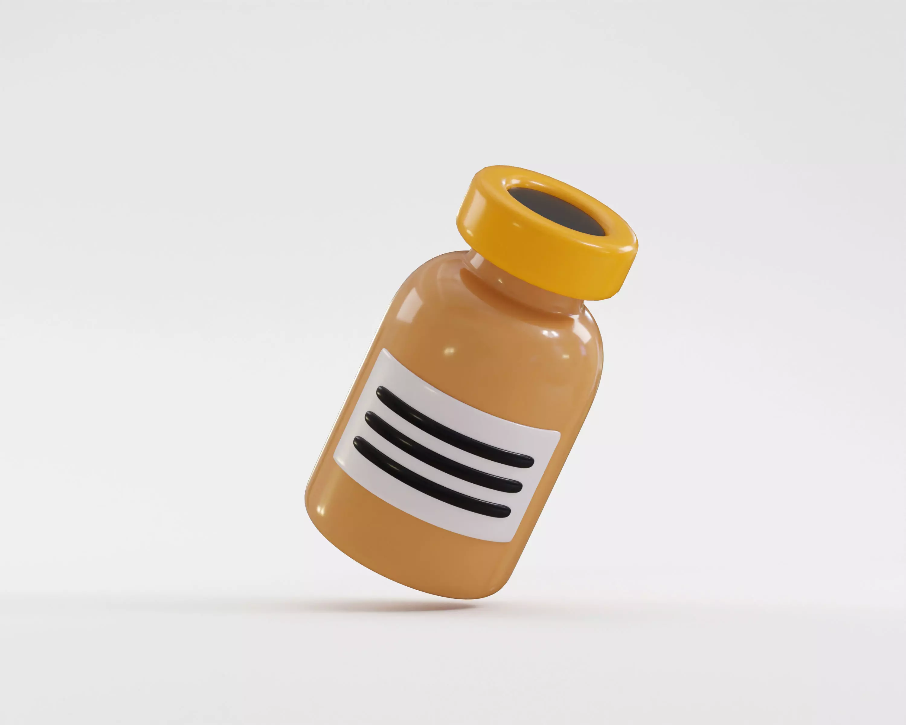Cartoon Injection Vaccine Low-poly 3D model