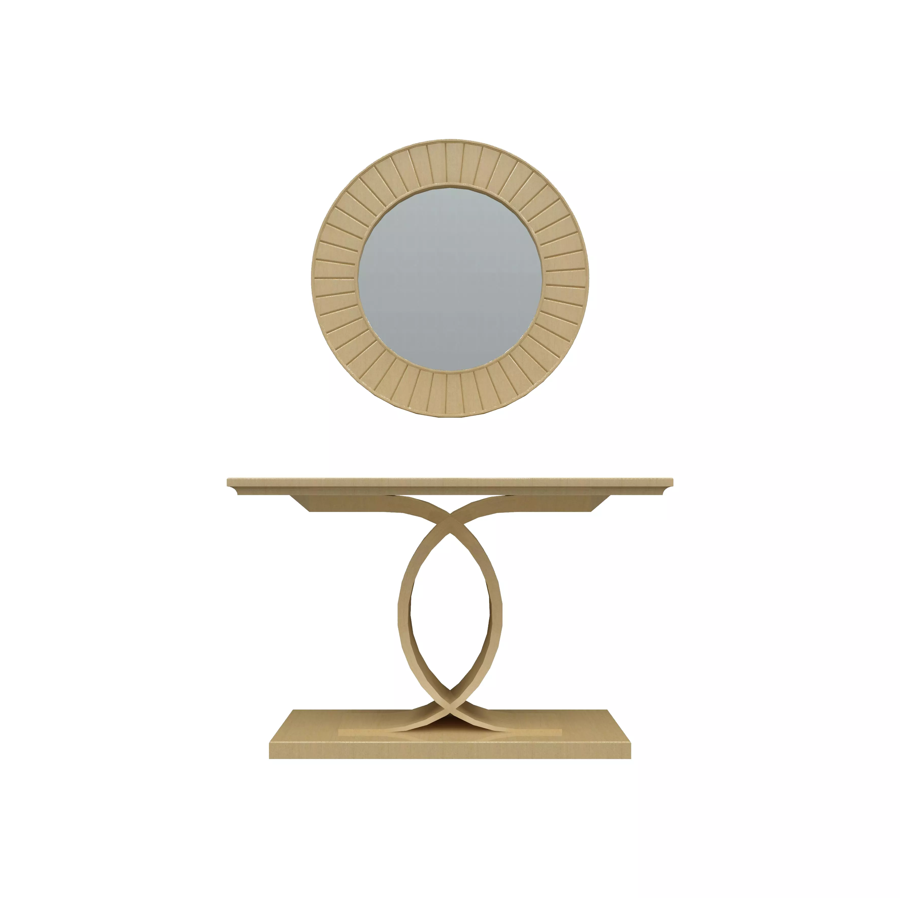 Parametric Mirror and Console for Revit 3D model