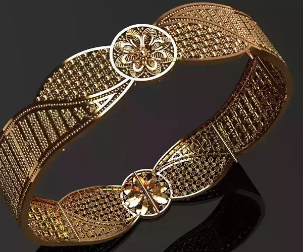 149 Twin Bloom Bangle 14gm