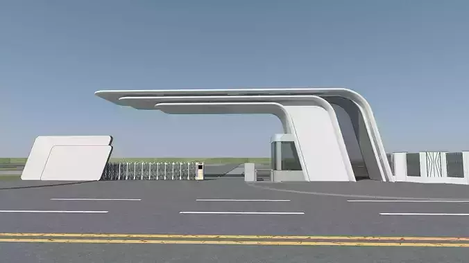 Modern Park Entrance