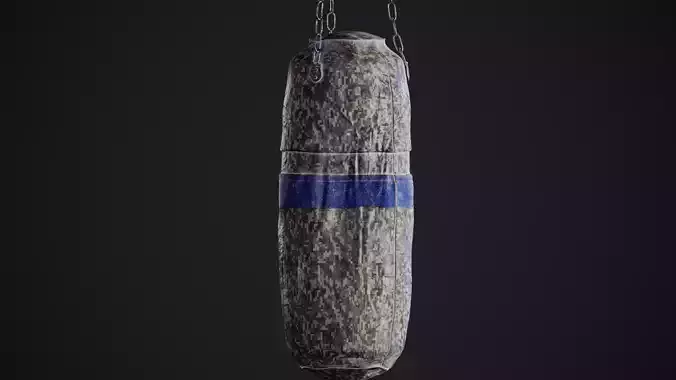 Realistic Worn Boxing Bag