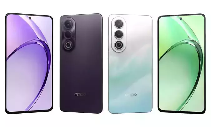 Oppo K12X 5G Breeze Blue And Midnight Violet High Poly