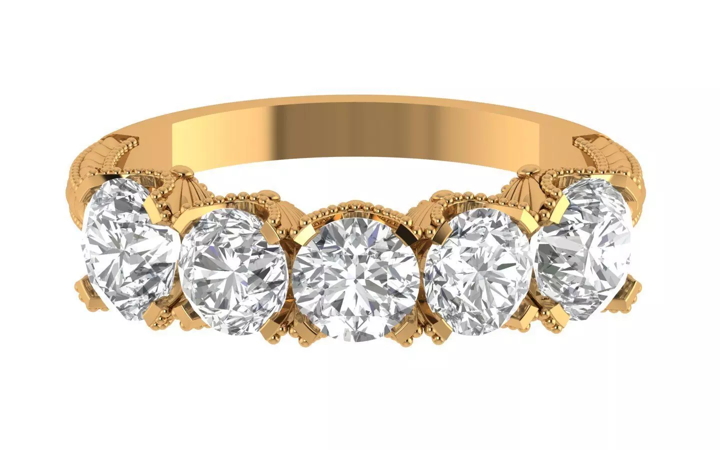 Round Vintage Ring 3D print model