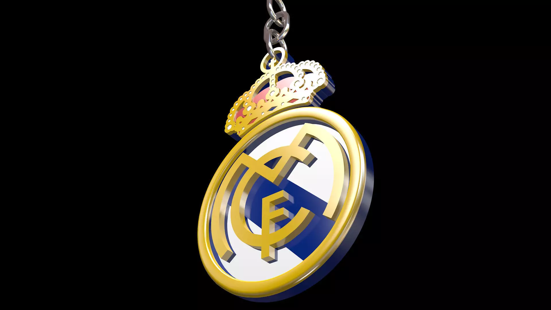 Real Madrid Logo Keychain - Multi-Color 3D Printable Emblem 3D print model