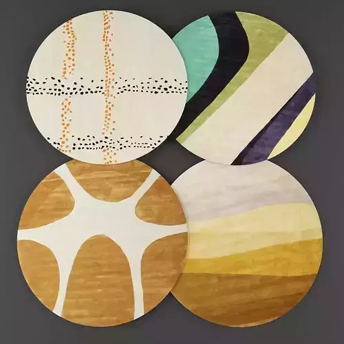 Round rugs set 07