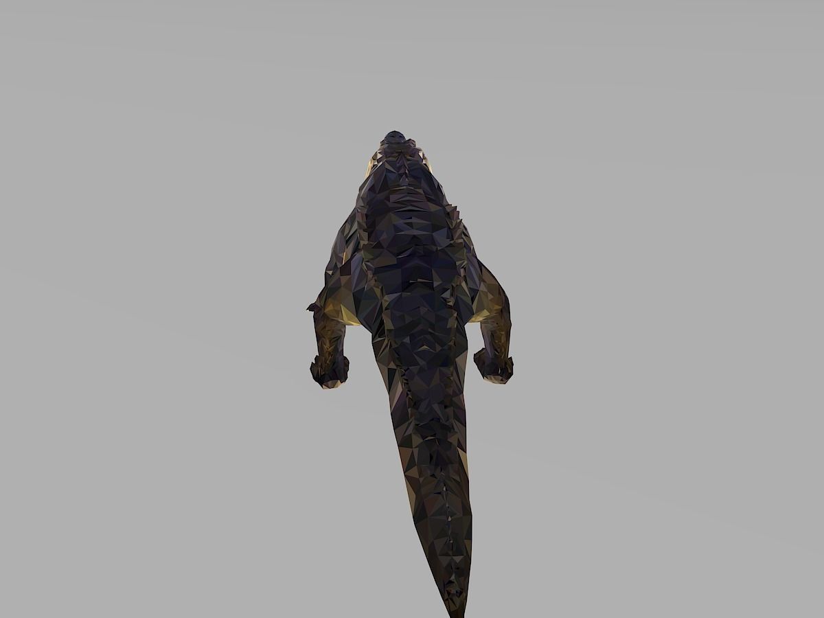 Crocodile Low Polygon Art Reptile Animal Low-poly 3D model_14