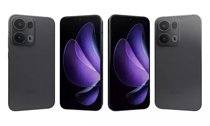 Oppo Reno 13 Pro Midnight Black High Poly