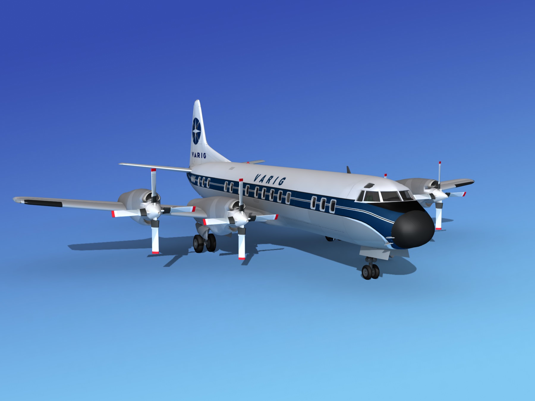Lockheed L-188 Electra HP Varig 3D model_7