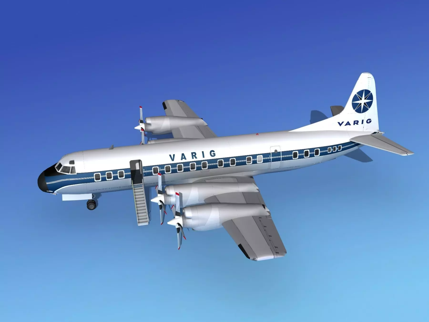 Lockheed L-188 Electra HP Varig 3D model_0