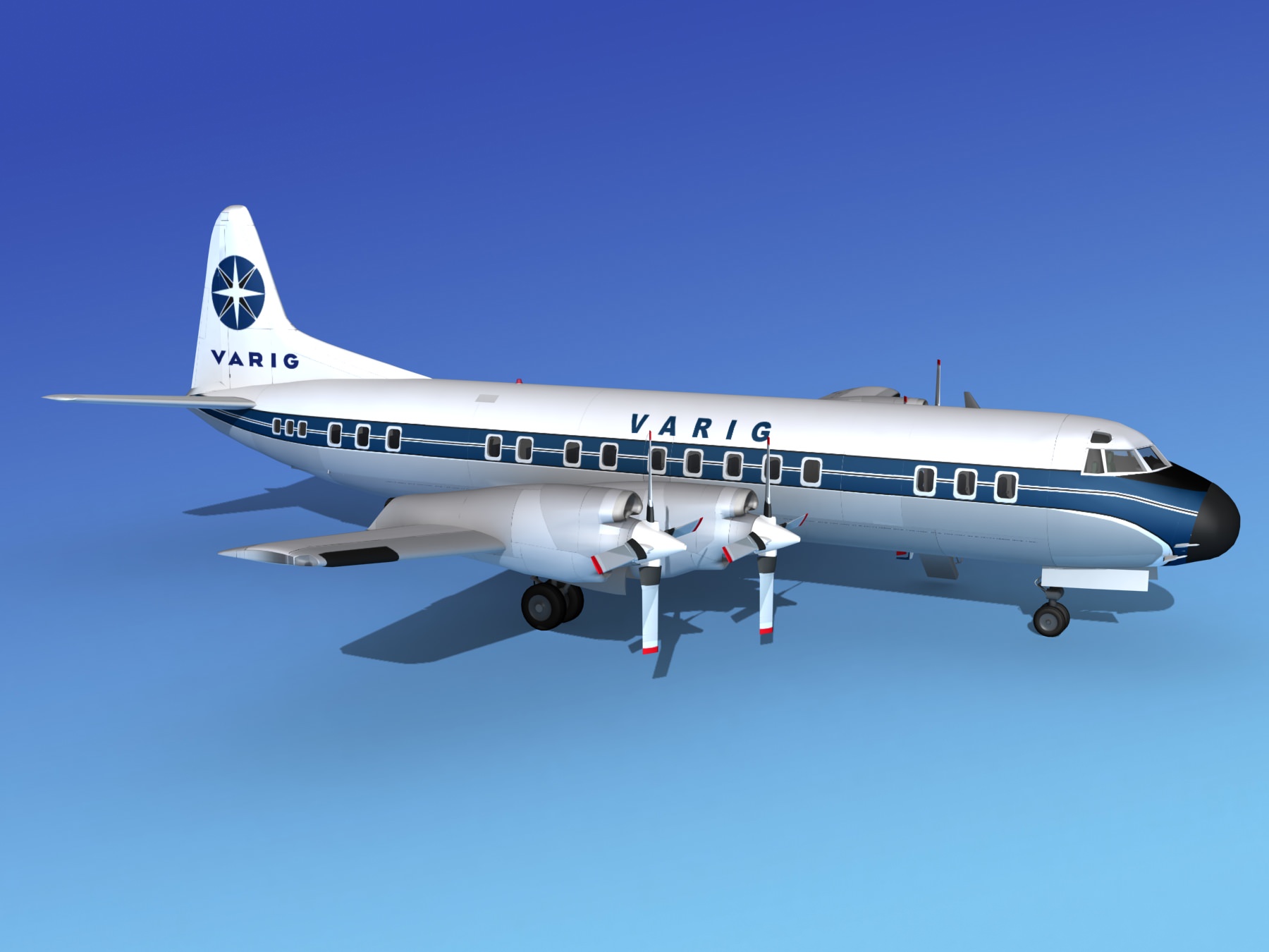 Lockheed L-188 Electra HP Varig 3D model_9