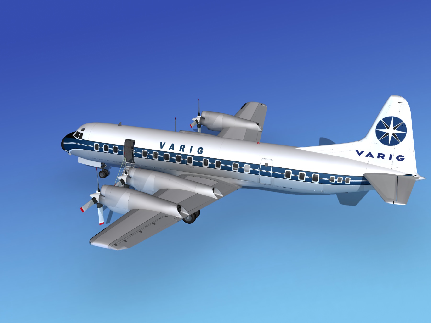 Lockheed L-188 Electra HP Varig 3D model_14