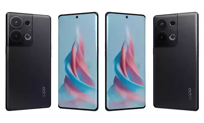 OPPO Reno9 Pro Plus Black High Poly