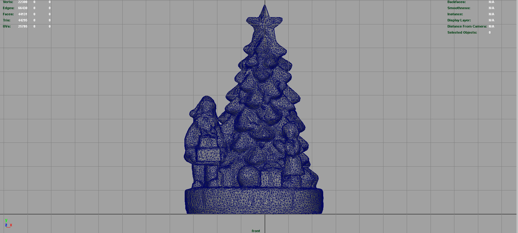 Christmas Tree Low-poly 3D model_11
