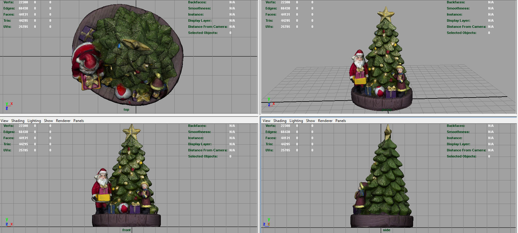 Christmas Tree Low-poly 3D model_7