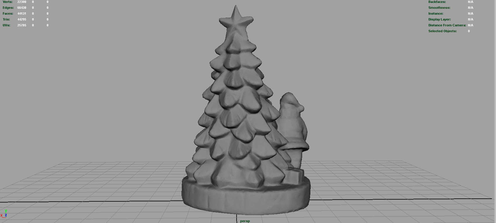 Christmas Tree Low-poly 3D model_12