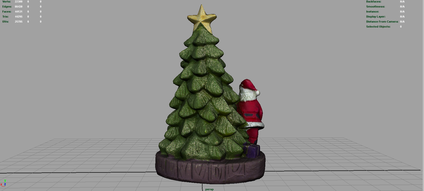 Christmas Tree Low-poly 3D model_13
