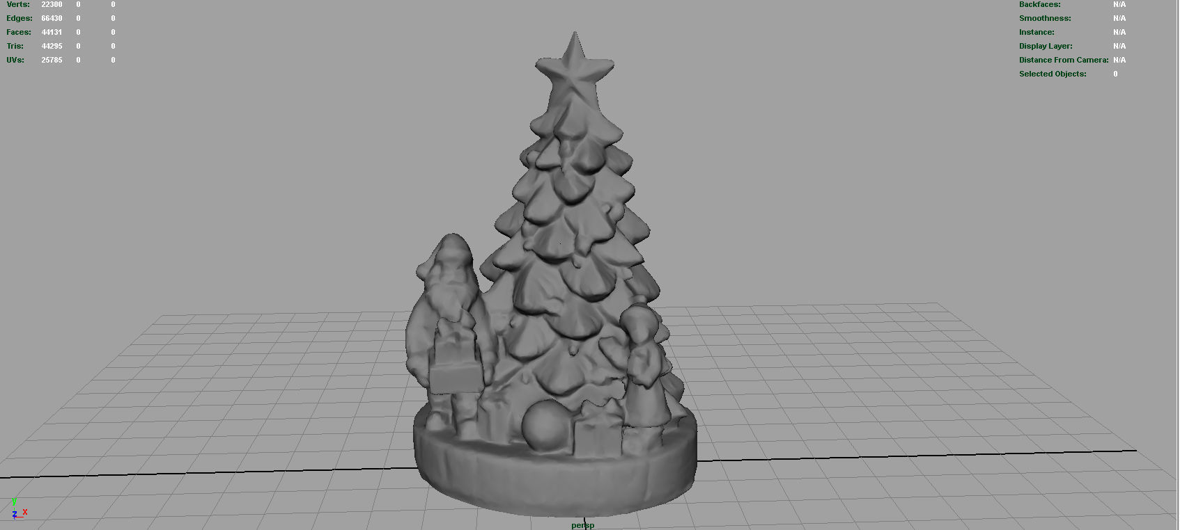 Christmas Tree Low-poly 3D model_3