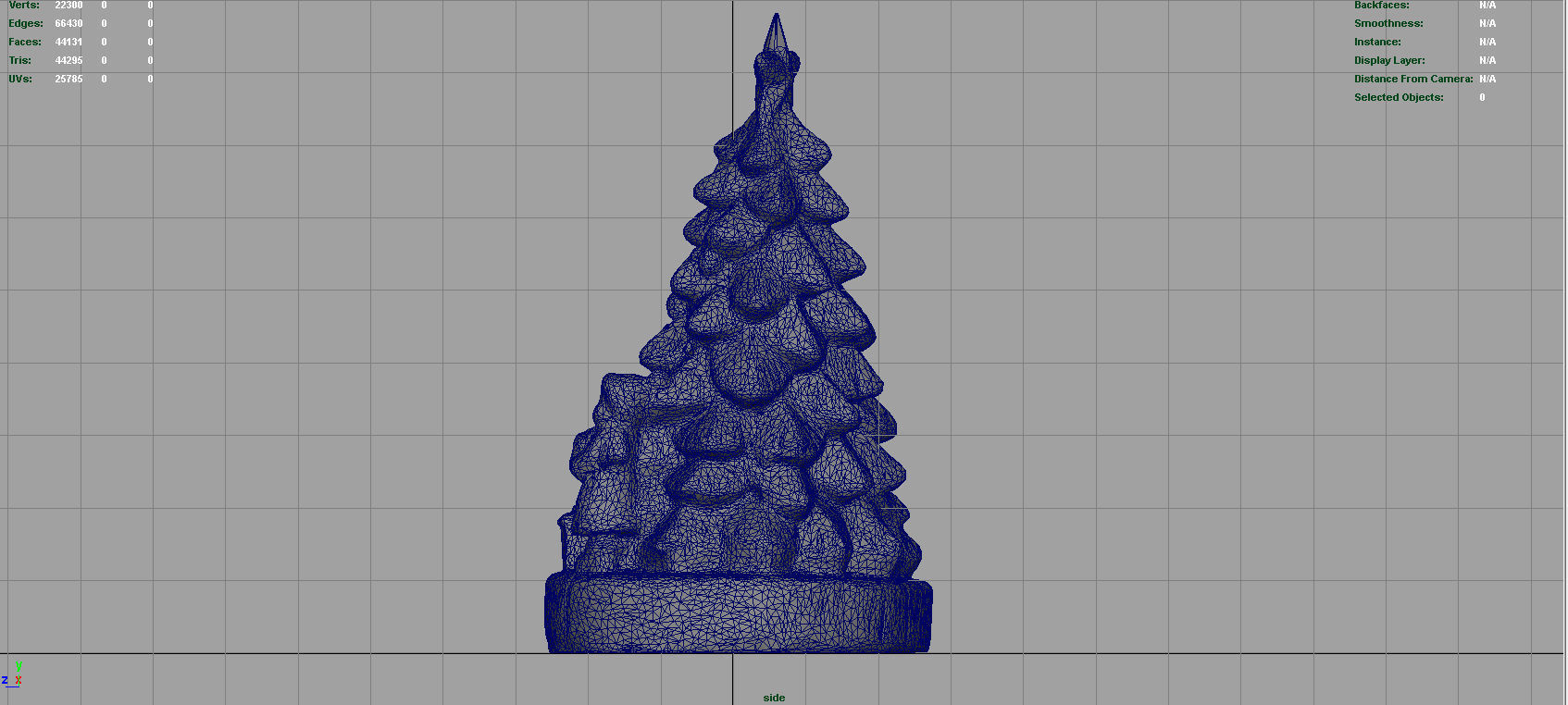 Christmas Tree Low-poly 3D model_16
