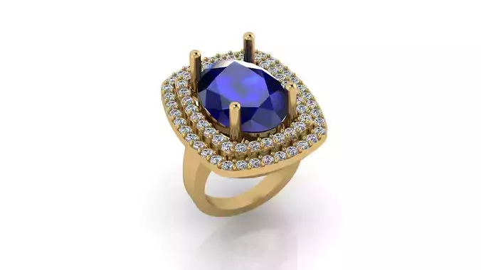oval halo jewelry ring