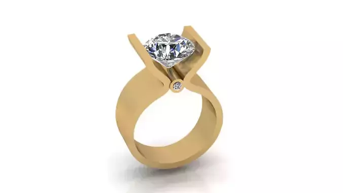 luxury solitaire engagement high jewelry ring 