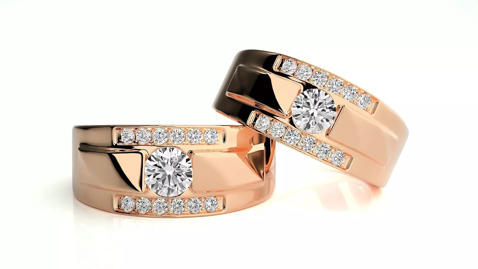 Couple Ring 006 3D print model