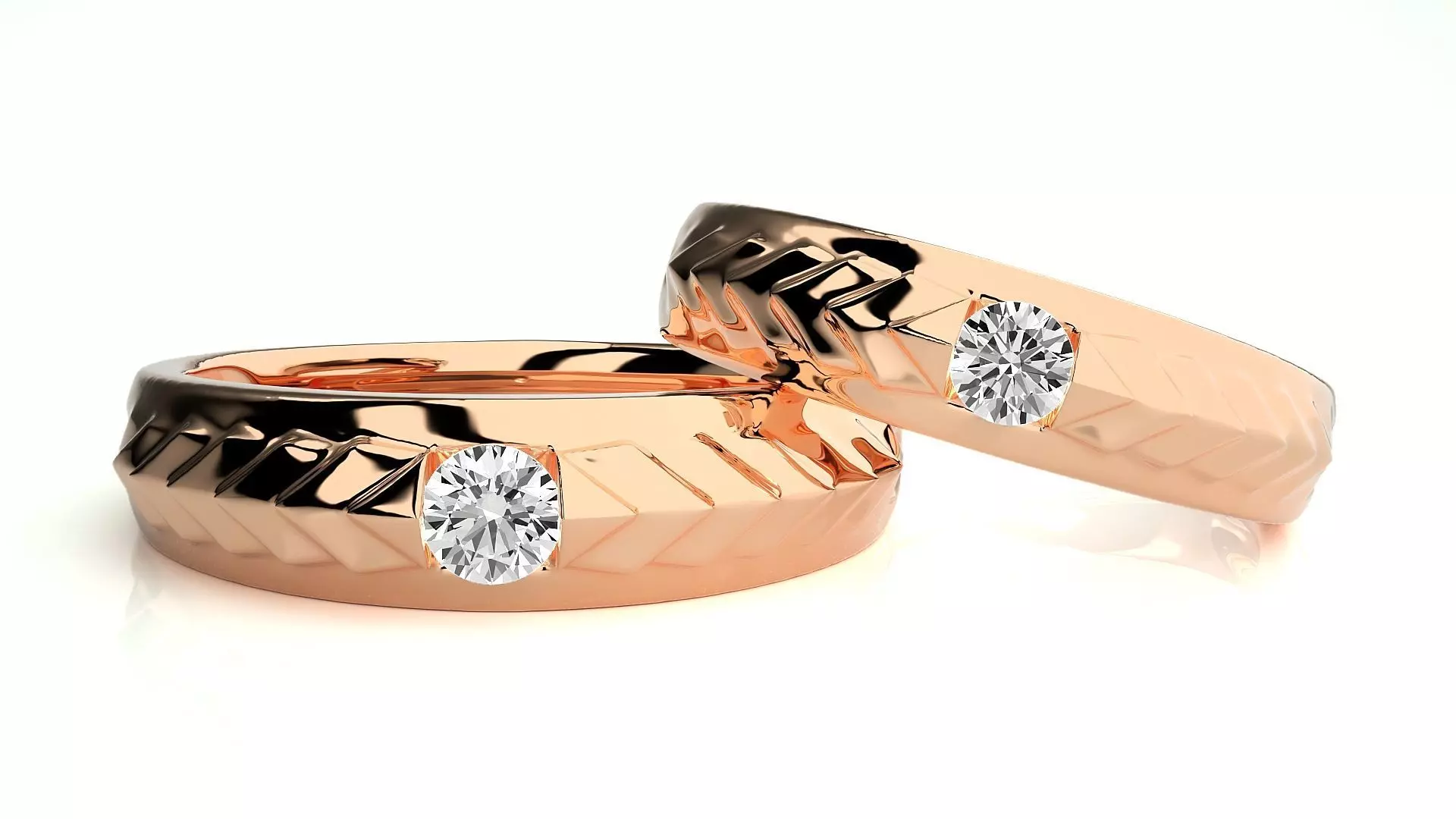 Couple Ring 007 3D print model