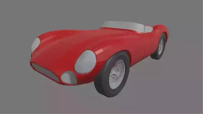 Low Poly Sport Classic Car 01