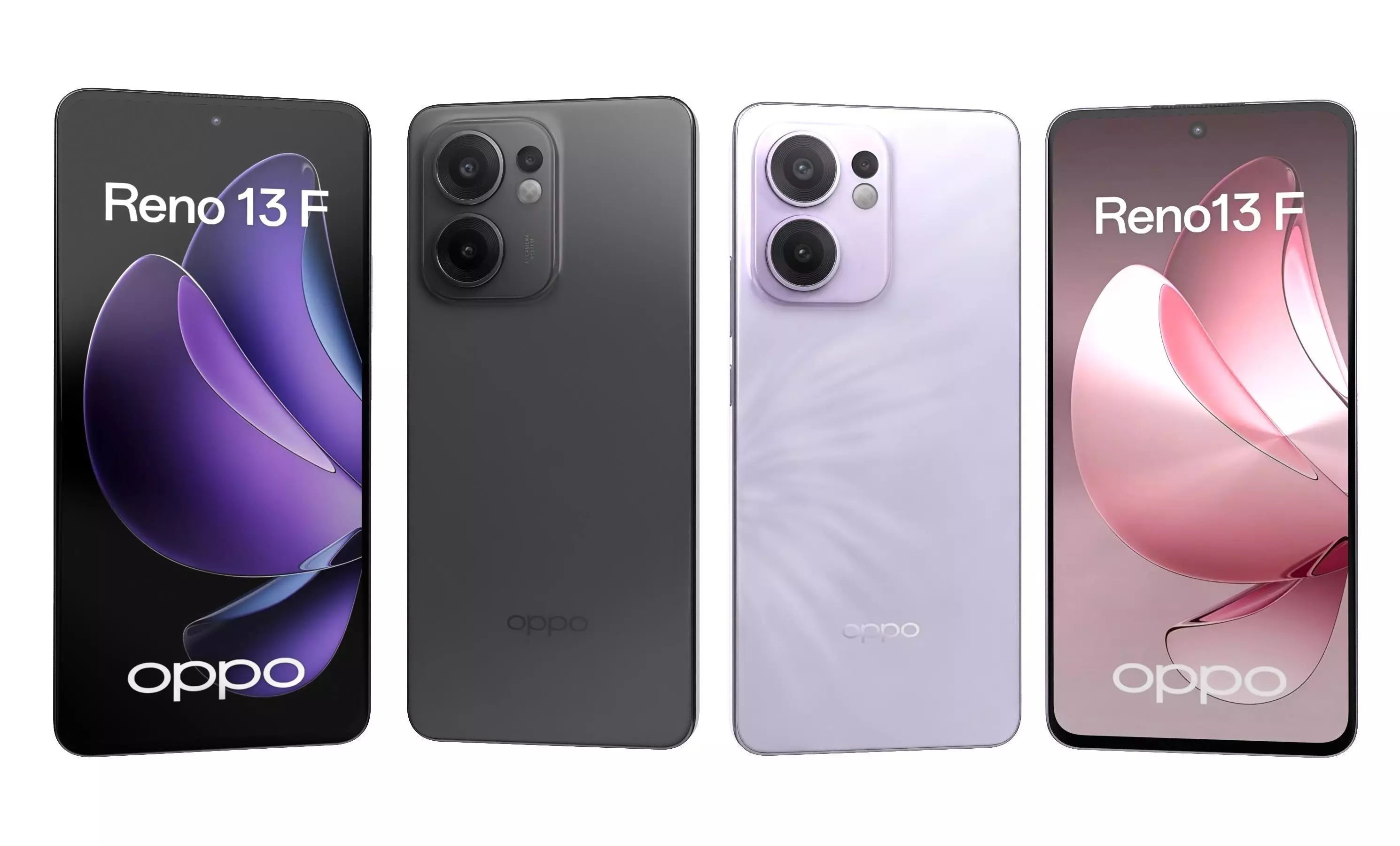 Oppo Reno13 F 4G Graphite Grey And Plume Purple High Poly 3D model