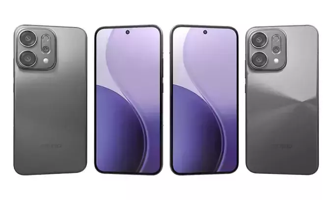 OPPO Reno14 Black High Poly