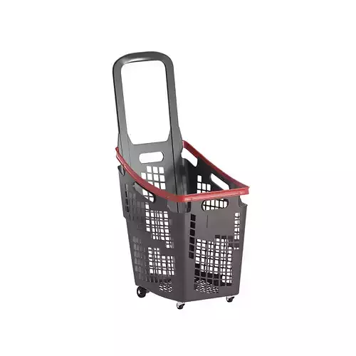 Black shopping trolley cart