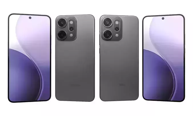 OPPO Reno14 Pro Black High Poly