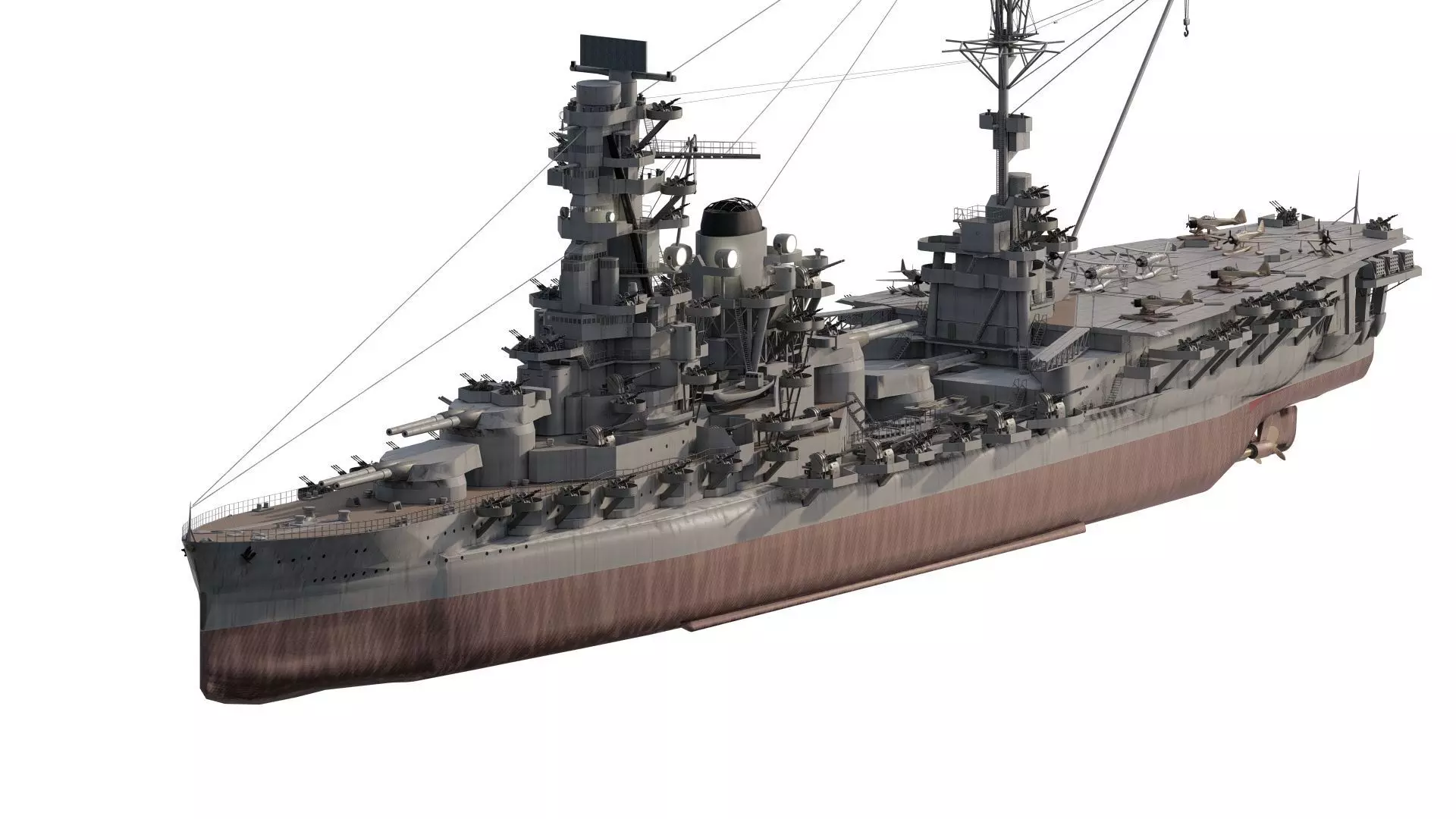 IMPERIAL JAPANESE NAVY WW2 BATTLE CRUISER 3D model