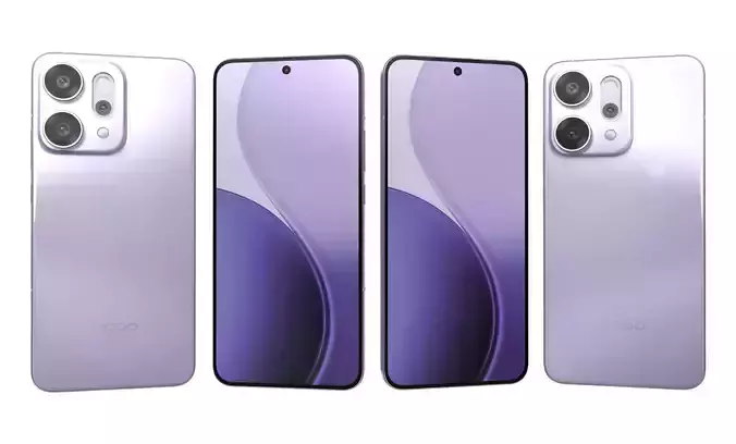 OPPO Reno14 Pro Purple High Poly