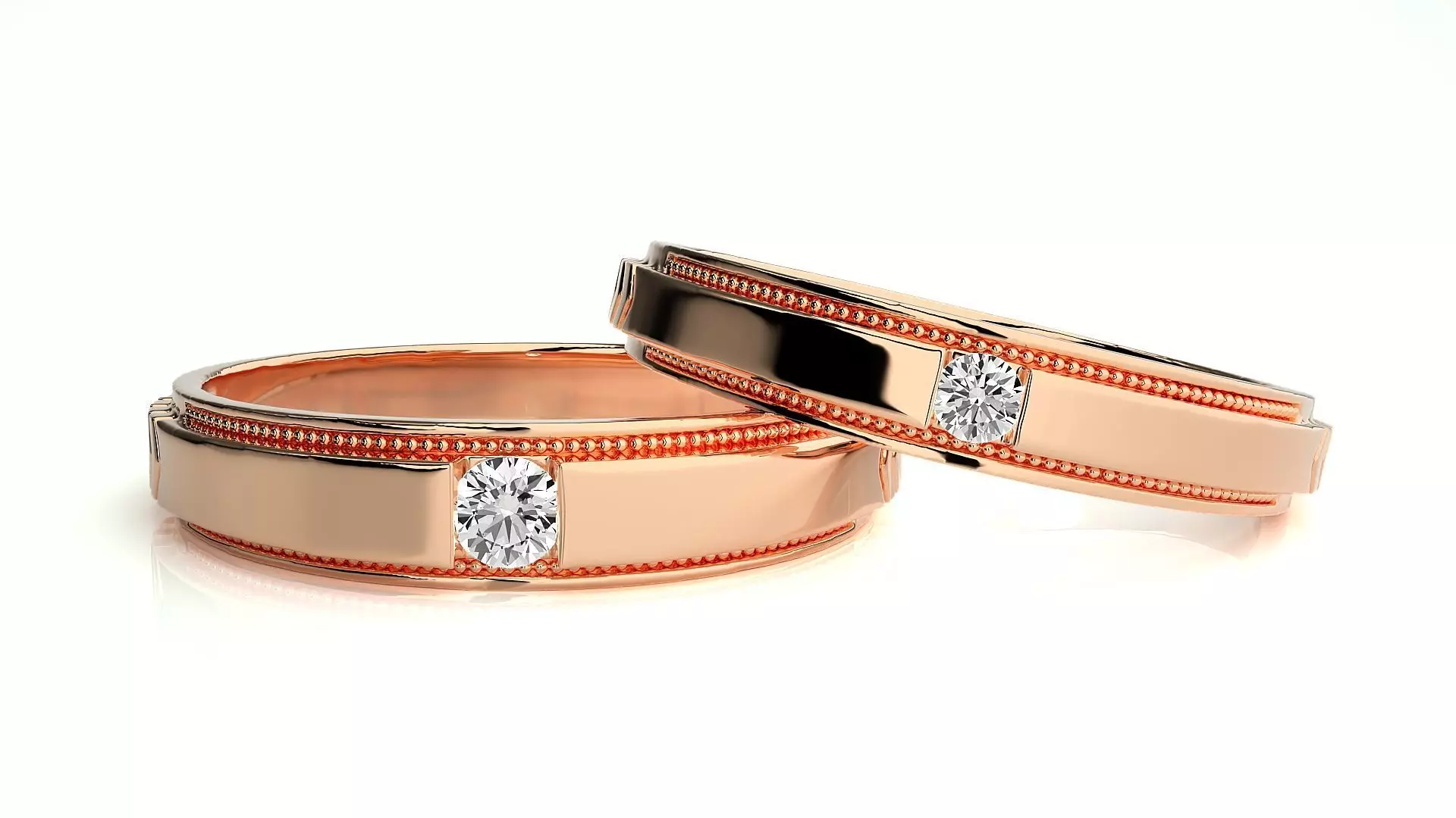 Couple Ring 020 3D print model