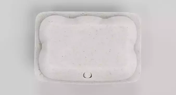 Egg Box - Half Dozen Cardboard Egg Carton 3D model 6