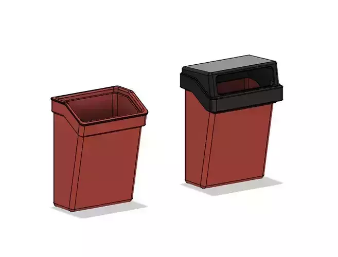 Model Railway Wall Mounted Litter Bin