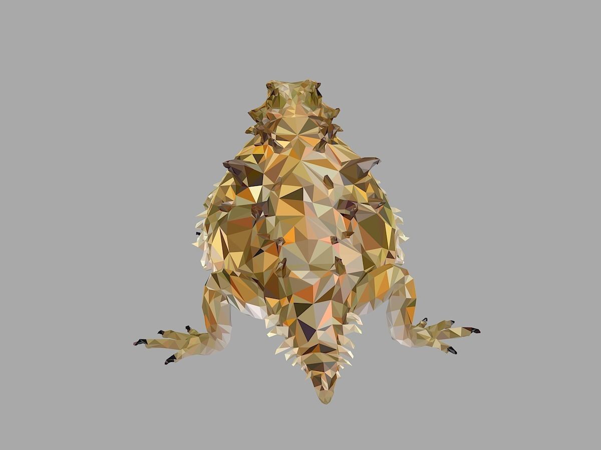 Lizard Low Polygon Art Reptile Animal Low-poly 3D model_15