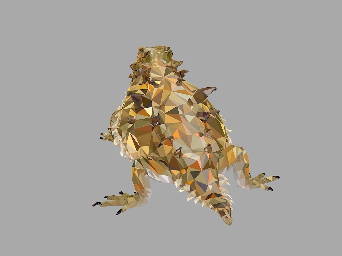 Lizard Low Polygon Art Reptile Animal Low-poly 3D model_17