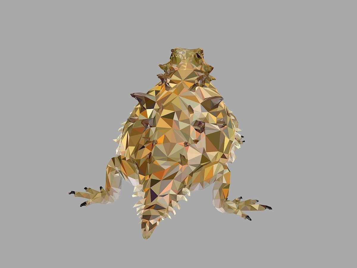 Lizard Low Polygon Art Reptile Animal Low-poly 3D model_19