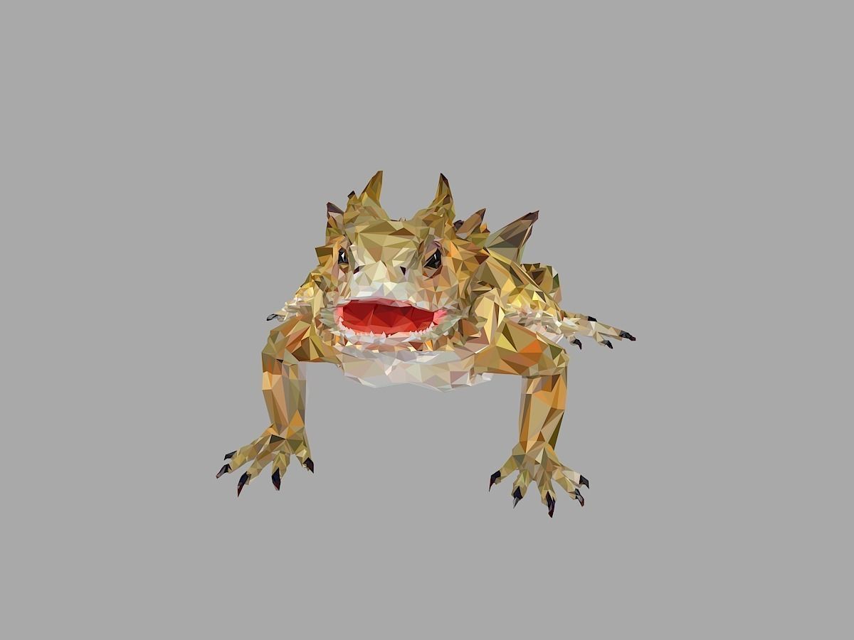 Lizard Low Polygon Art Reptile Animal Low-poly 3D model_6