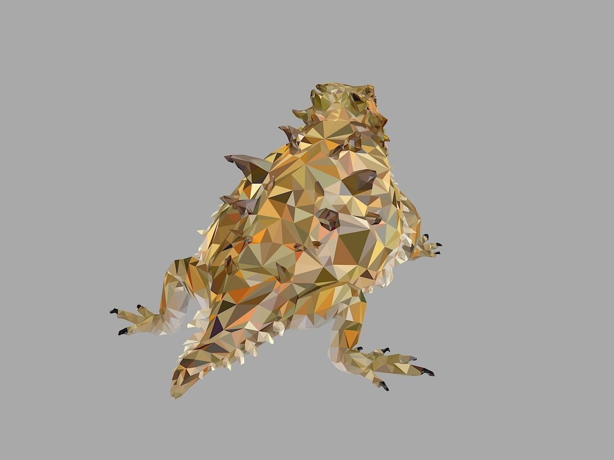 Lizard Low Polygon Art Reptile Animal Low-poly 3D model_21