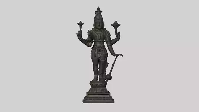 lord hariharan sculpture statue hi poly