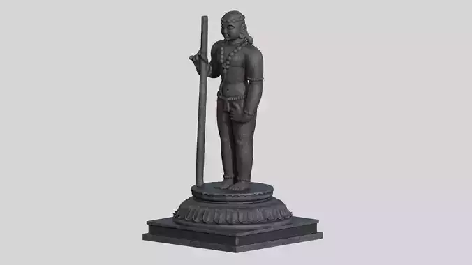 lord murugan statue sculpture hi poly